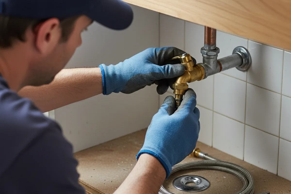 Shutoff valve and fitting work during Faucet and Fixture Repair in Humboldt